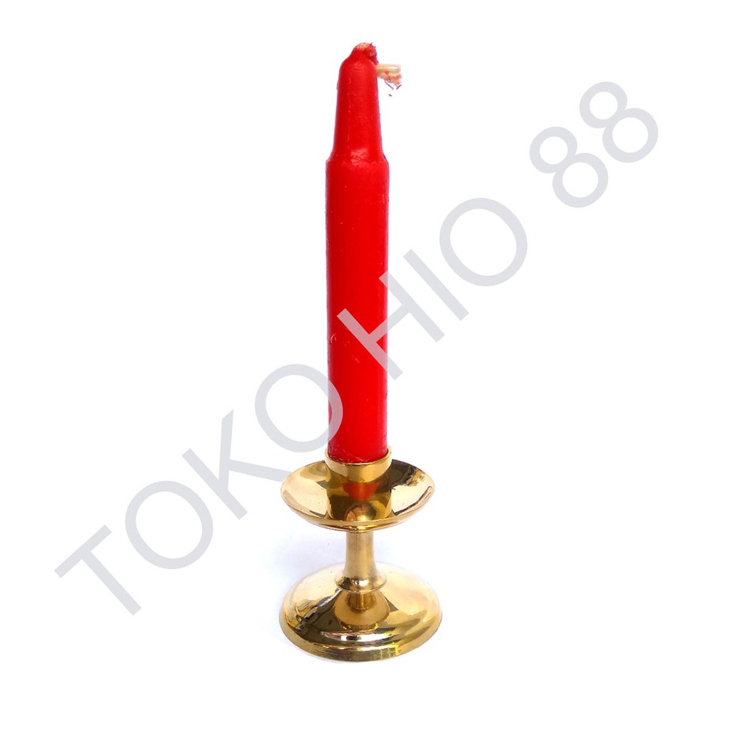 Tempat Lilin Tancapan Kaki Candle Holder Bahan Kuningan Asli TL01 harga Sepasang Kualitas Bagus