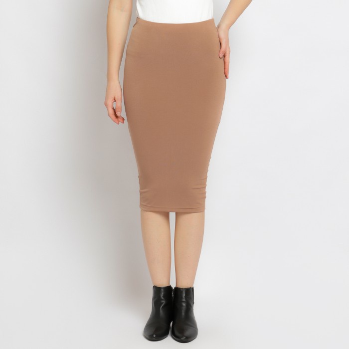 NZINGA LILIAN rok wanita skirt-Cokelat