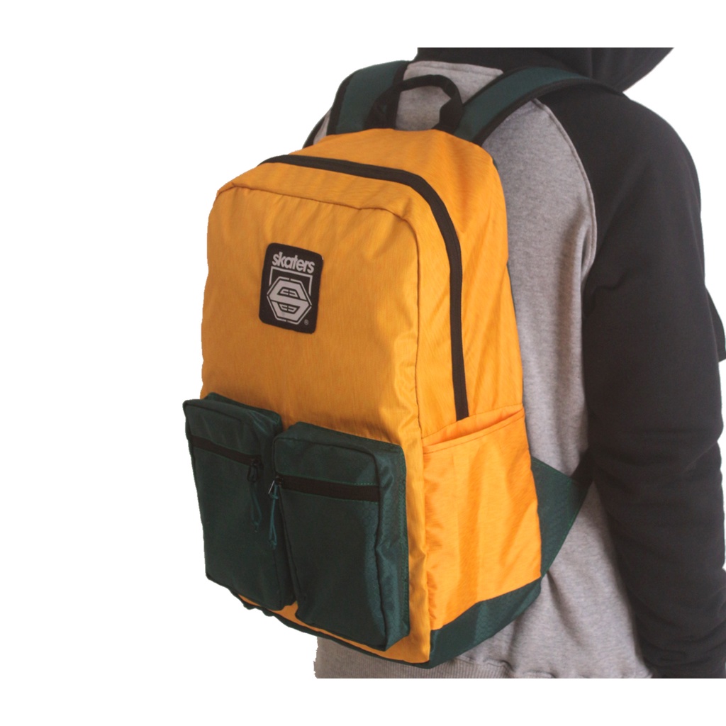 TAS RANSEL LAPTOP SKATERS VB066 KUNING HIJAU