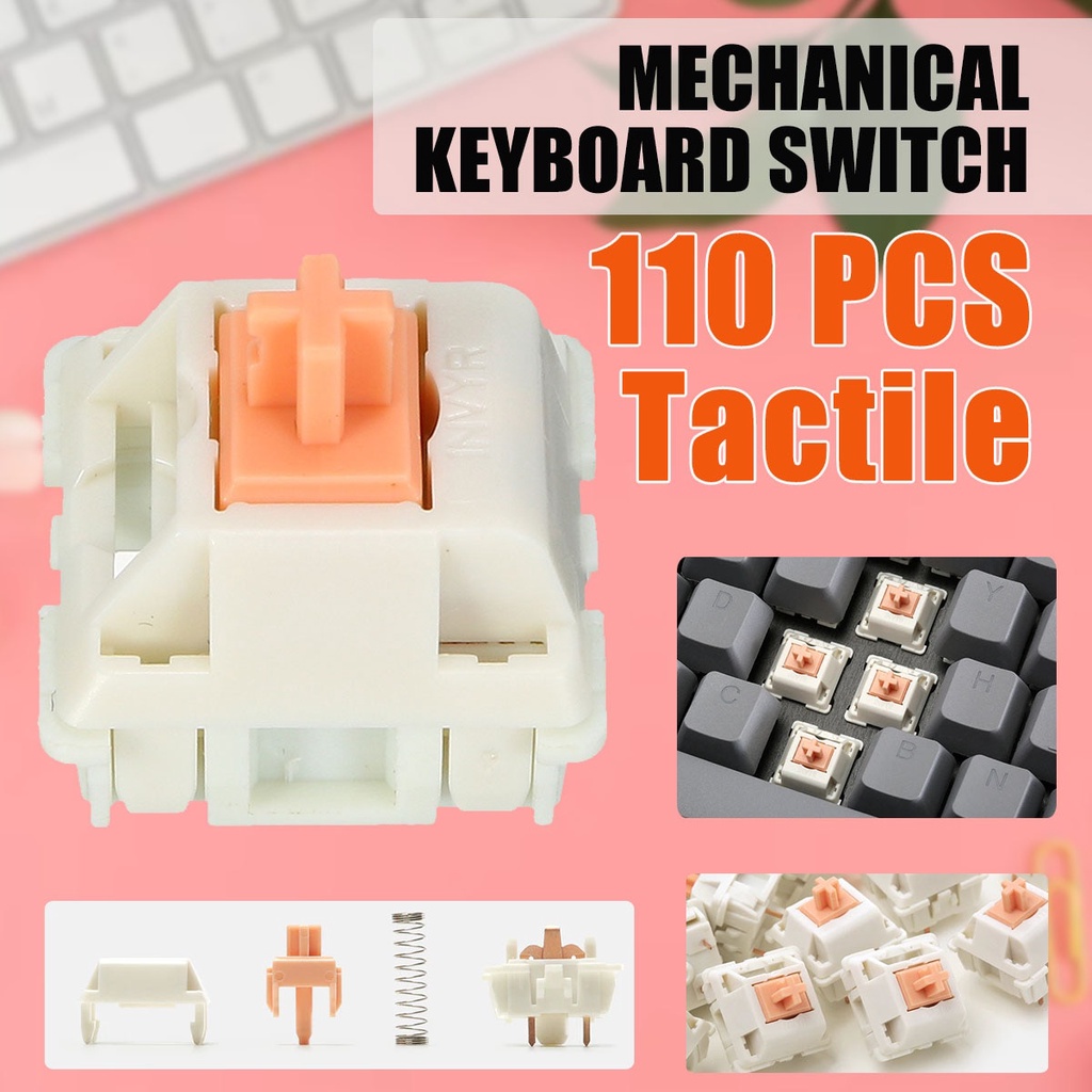 70 90 110 PCS 3 Pin FEKER St. 110 PCS Keyboard Mekanikal Desain Panda Matcha Axis is Similar To The Holy Panda Kerangka Atas Pengganti Bahan Polycarbonate