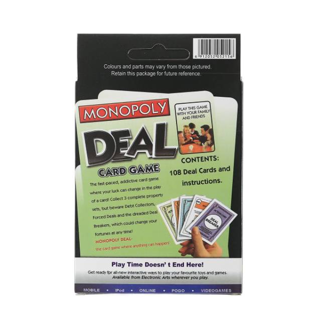 Monopoli Deal Game Card Board Games Monopoly Deal Murah Permainan Kartu Monopoli Grosir