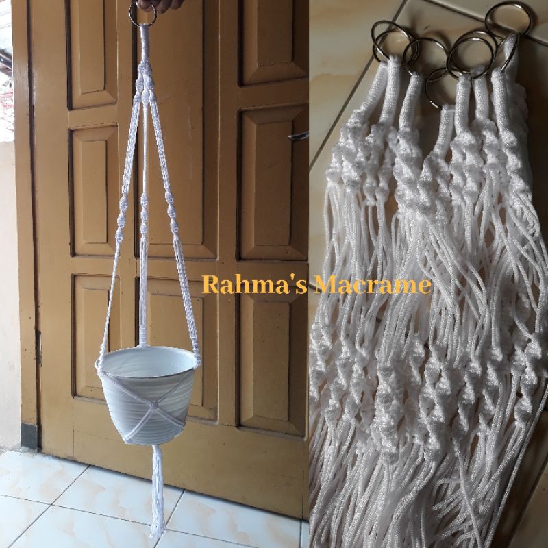 Gantungan pot bunga dari tali kur