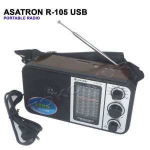 Radio USB AM FM SW1 SW6 Asatron R 105USB Berkualitas