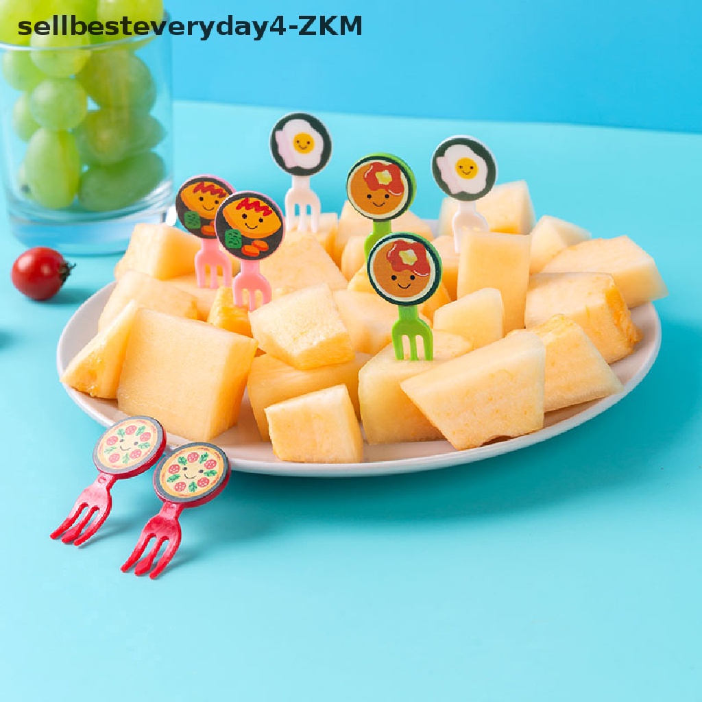 (sellbesteverydayZKM) Set Garpu Buah / Makanan Penutup / Cocktail / Sandwich Model Kartun Untuk Pesta