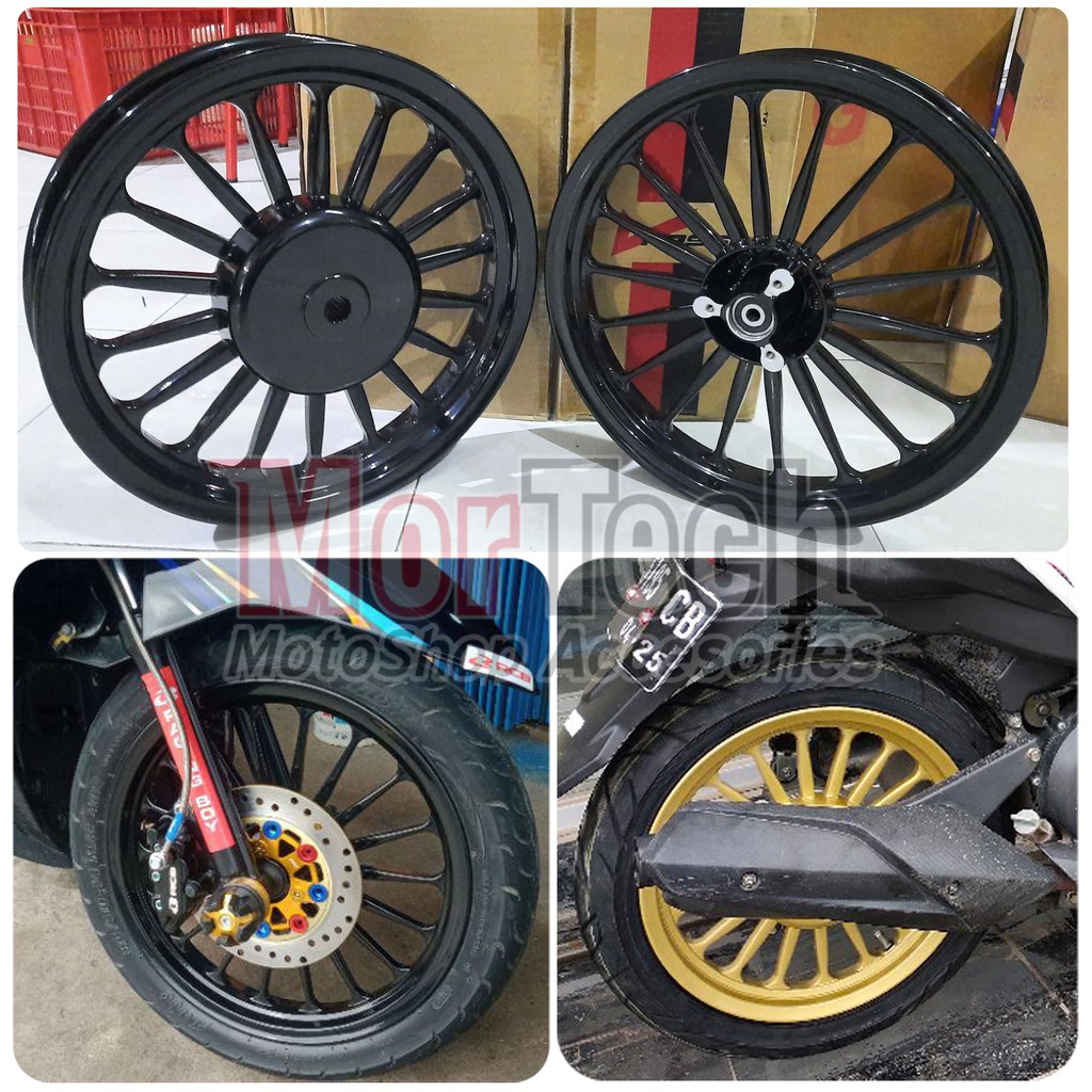 Jual Rossi Galaxy Palang 18 Velg Pelek Racing Tapak Lebar Mio M3 125cc Fino 125 Mio Z XRide R14 185 215 Indonesia Shopee Indonesia