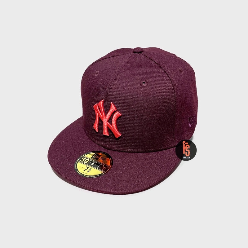 TOPI NEW ERA ORIGINAL 5950 WS NEW YORK YANKEES MAROON UV ORANGE