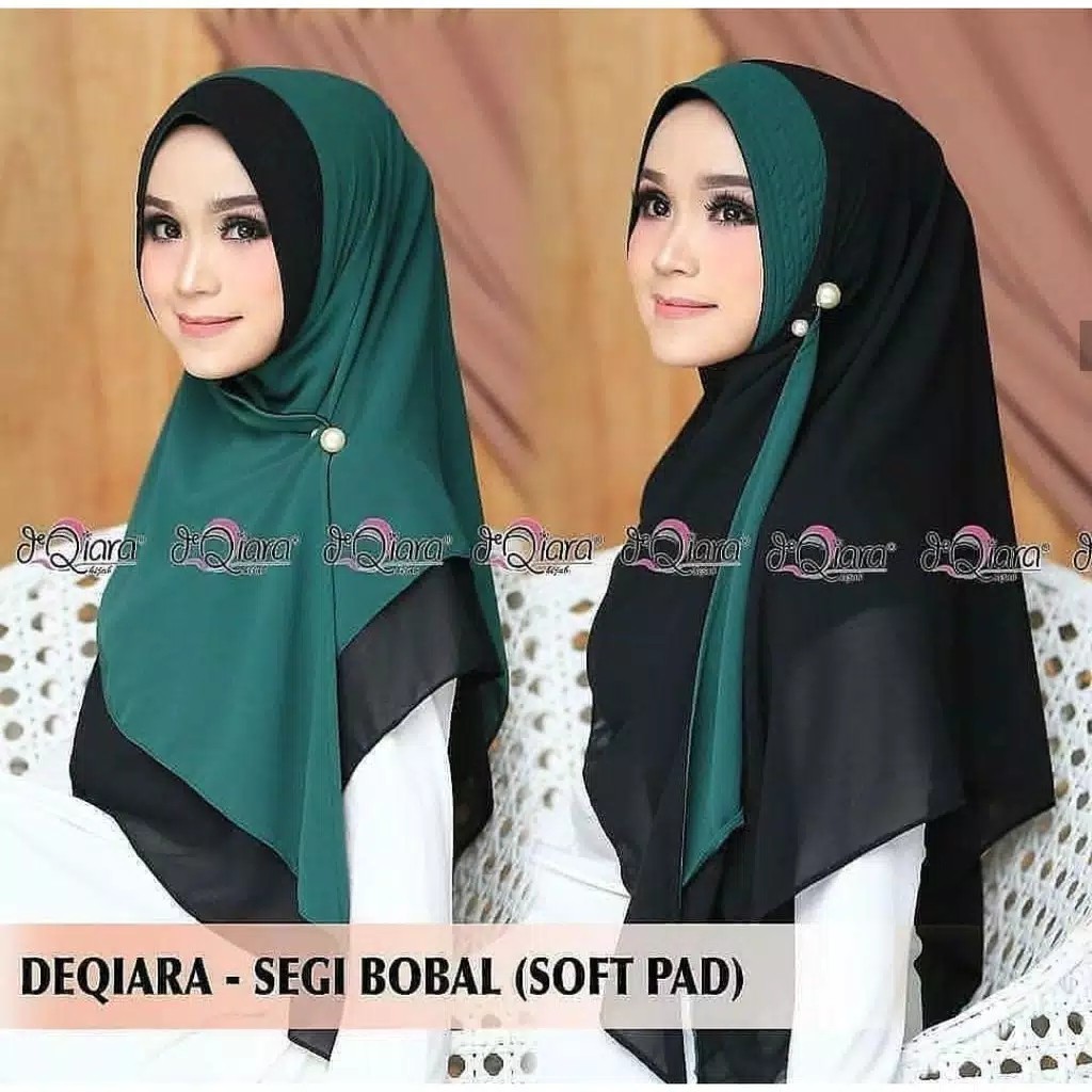 Alny Hijab - Segi 3 segitiga soft pad bobal (Bolak Balik ) deqiara