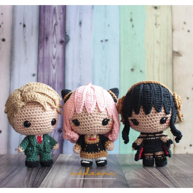 Amigurumi Boneka Rajut - Spy Family Anya Forger - Yor Forger - Loid Forger