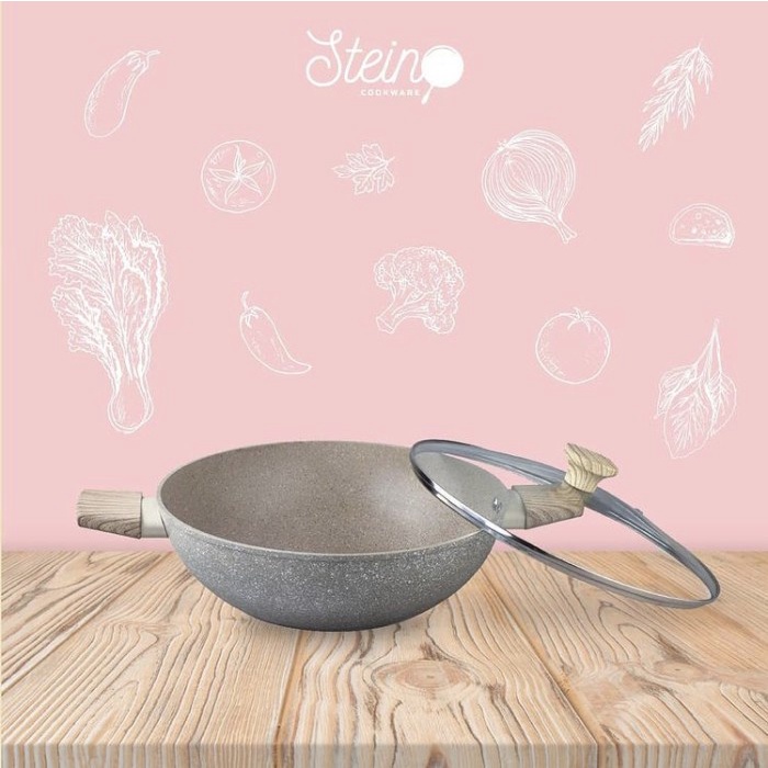 Stein Cookware Wok Pan 32 cm Peralatan Masak Panci Penggorengan Dapur Murah ORIGINAL STEIN