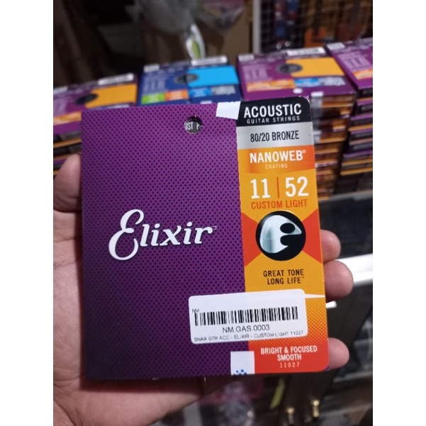 SENAR GITAR ELIXIR NANOWEB ORIGINAL 0,11 BRONSE