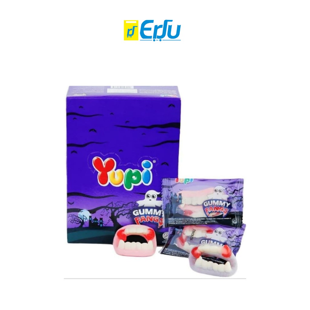 

Yupi Gummy Fangs Permen Jelly Bentuk Gigi Drakula 24pcs x 8gr