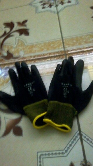 Sarung Tangan Karet Palm Fit Glove Comet Cg805 Pu Mekanik Industri Hitam Nylon Polyurethane Safety
