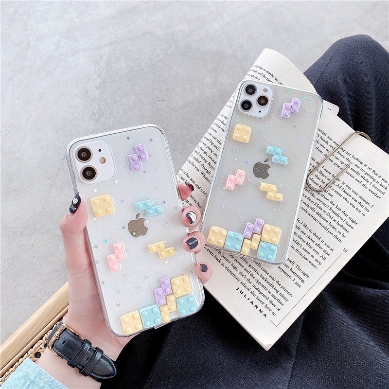 Tetris Case iPhone Oppo Vivo Xiaomi Samsung Realme 7 6 7i Y51 X3 A15 A11k Y12s Y20s Y30i S20 fe S10