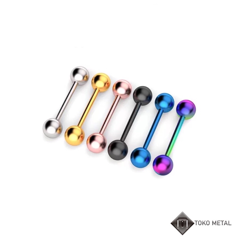 ANTING 100% TITANIUM KUALITAS TINGGI PIRCING/TINDIK BARBEL PRIA &amp; WANITA [ TOKO METAL ]