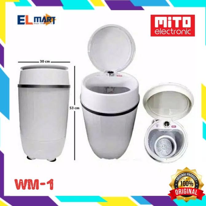 Mesin cuci 1 tabung mini portable MITO WM1 - laundry anak kost TC