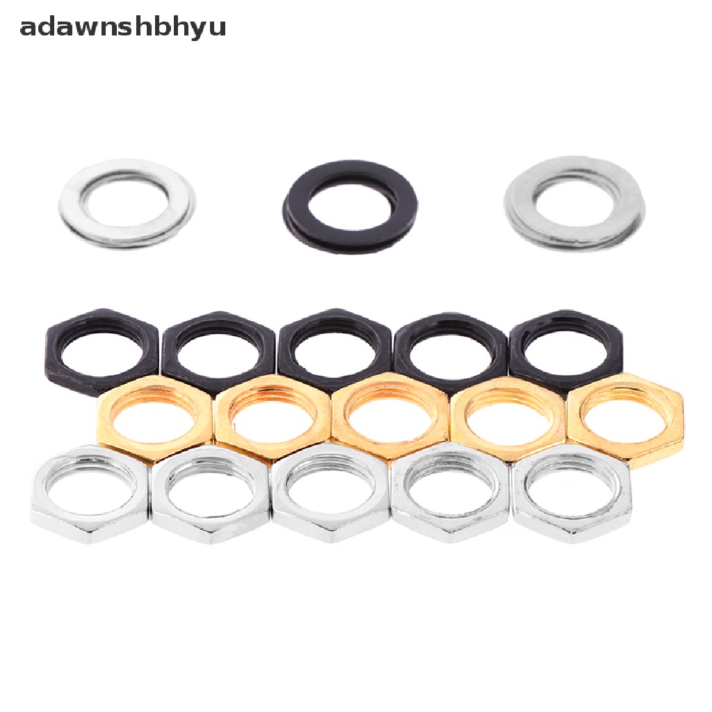 Adawnshbhyu 5Pcs output Gitar Listrik input jack socket Mur Pencuci Gasket part