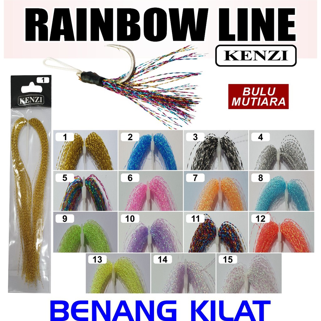 BENANG KILAT KENZI / BENANG MAS LAU TINSEL EMAS LAU MAS BULU MUTIARA