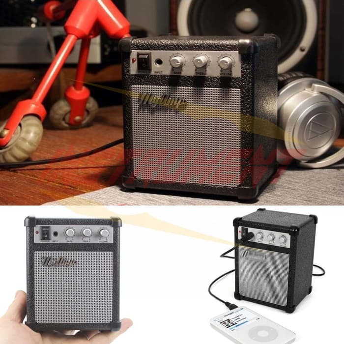 PROMO.. Speaker Mini Model Amplifier Gitar Portable Guitar Ampli Bass Treble
