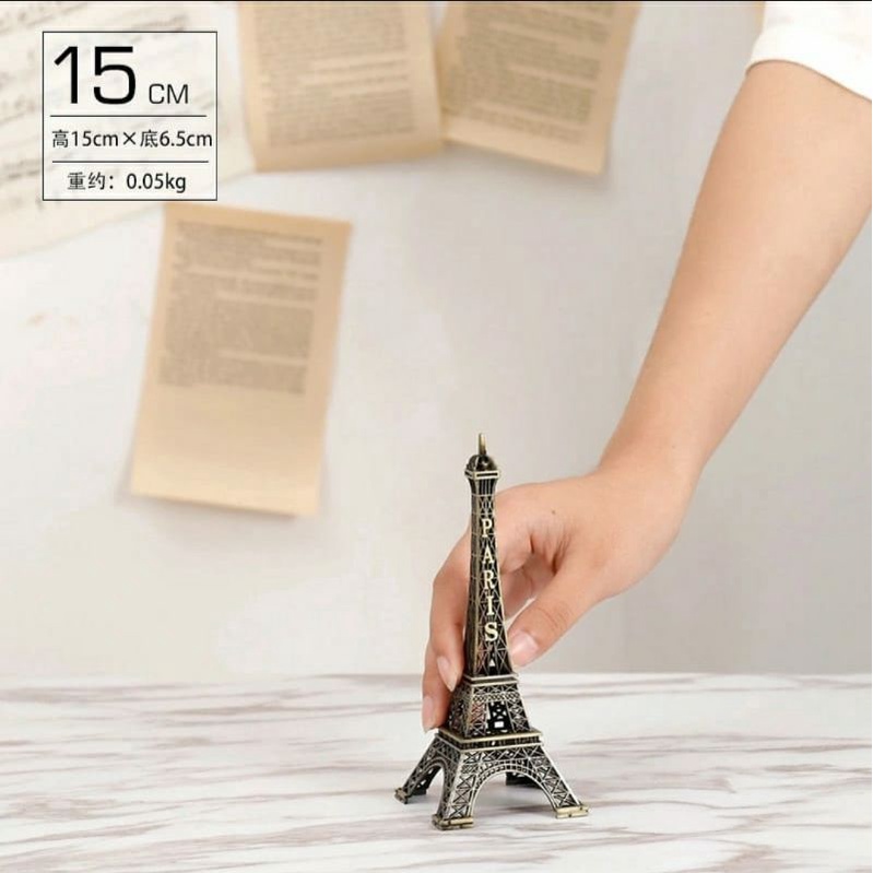 Miniatur menara eiffel paris 15cm