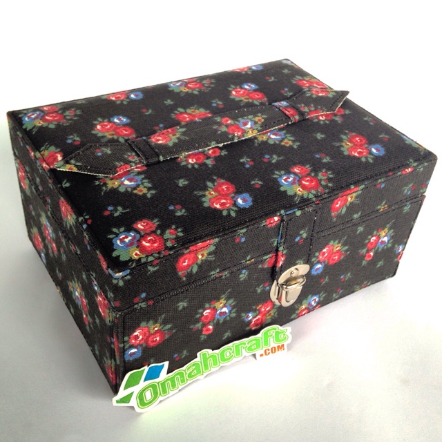 BLACK FLOWER Jewelry Box and Accesories Kotak Penyimpanan Emas Cincin Gelang Kalung