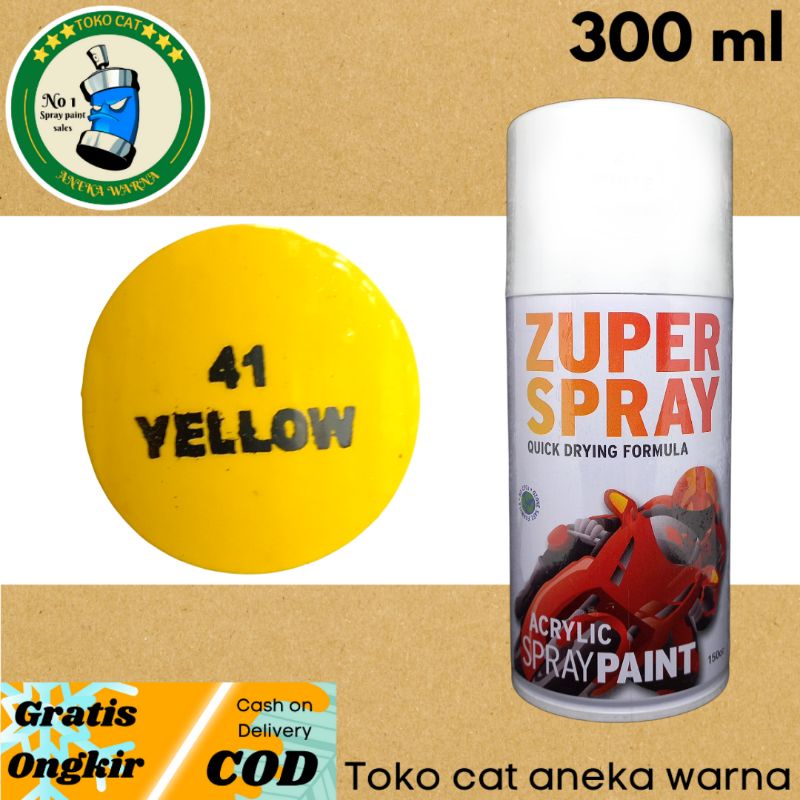 cat semprot 300cc yellow kuning zuper spray produk dari rj london spray paint pilok pilox