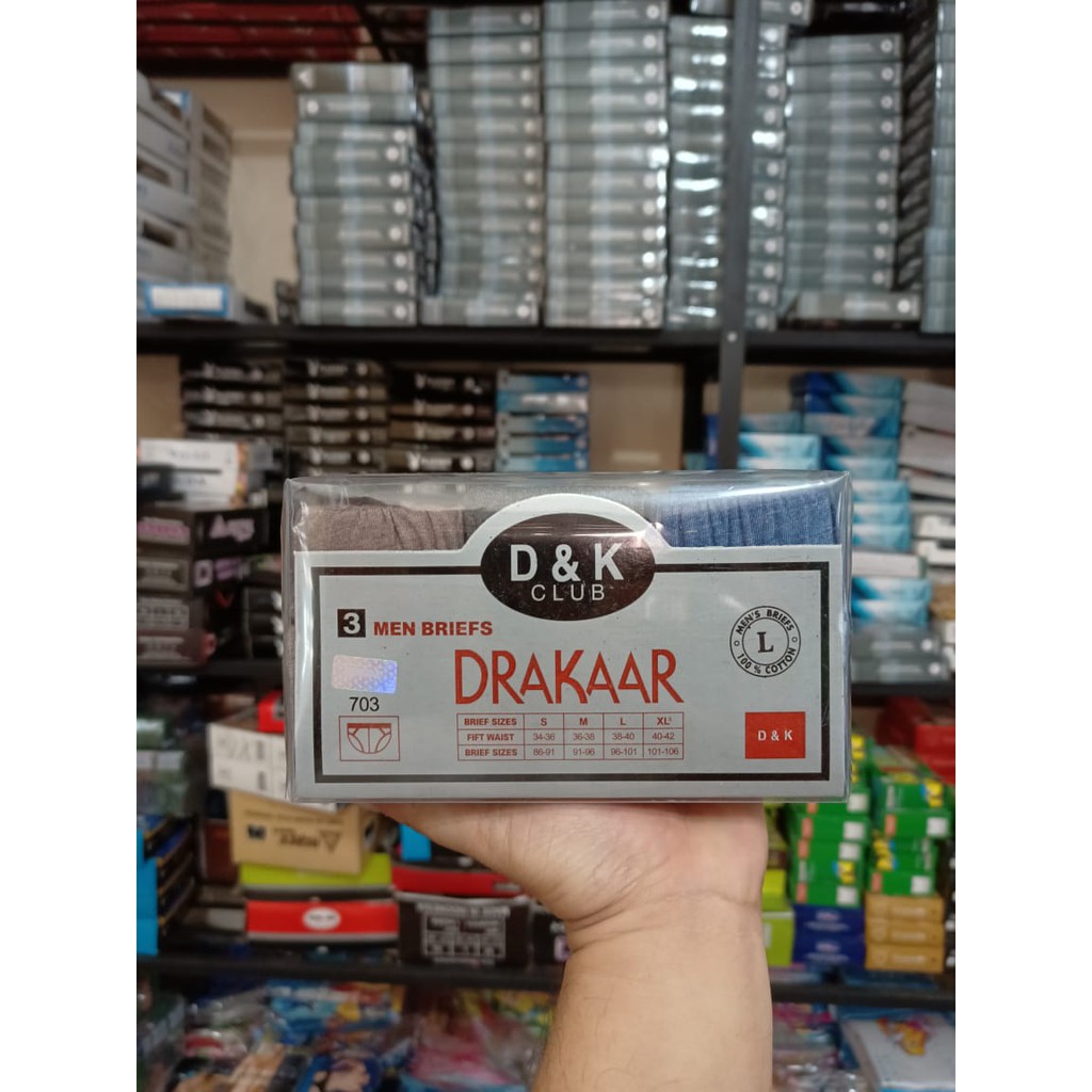 MEN BRIEFS [3pcs] Celana dalam pria DRAKAAR MIKA | CD drakar | CD D&amp;K | Celana Pria