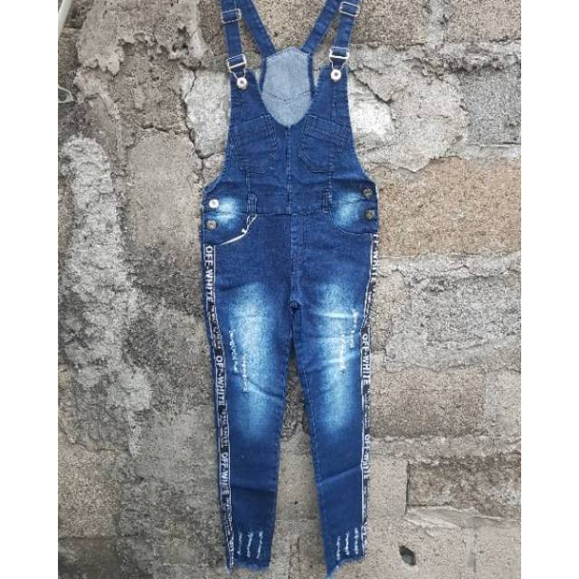 Overall jeans anak celana  kodok  panjang usia 7 15th Werpak 