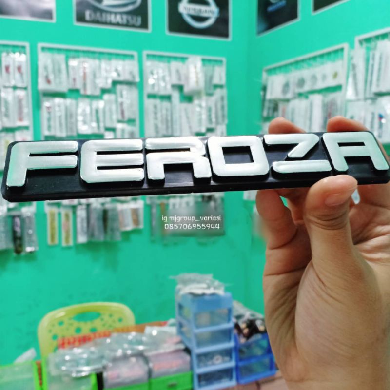 Emblem logo FEROZA ukuran original bagasi feroza