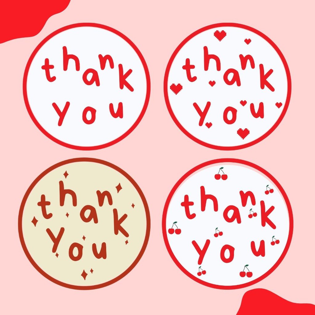 

stiker thank you bulat diameter 3,5cm | tanpa minimal order