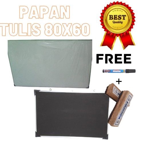 

Papan Tulis/Whiteboard Bolak Balik Spidol dan Kapur Tulis 60x80cm Free Spidol + Penghapus