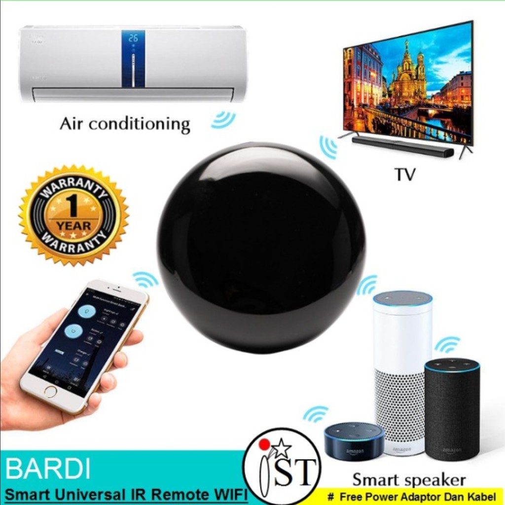 Bardi Smart Universal Ir Remote Wifi Wireless Iot For Home Automation