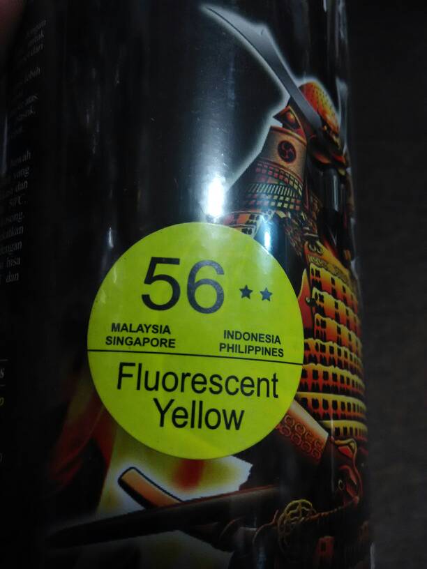 

cat semprot pilox pylox SAMURAI paint flourescent yellow kuning 56 **