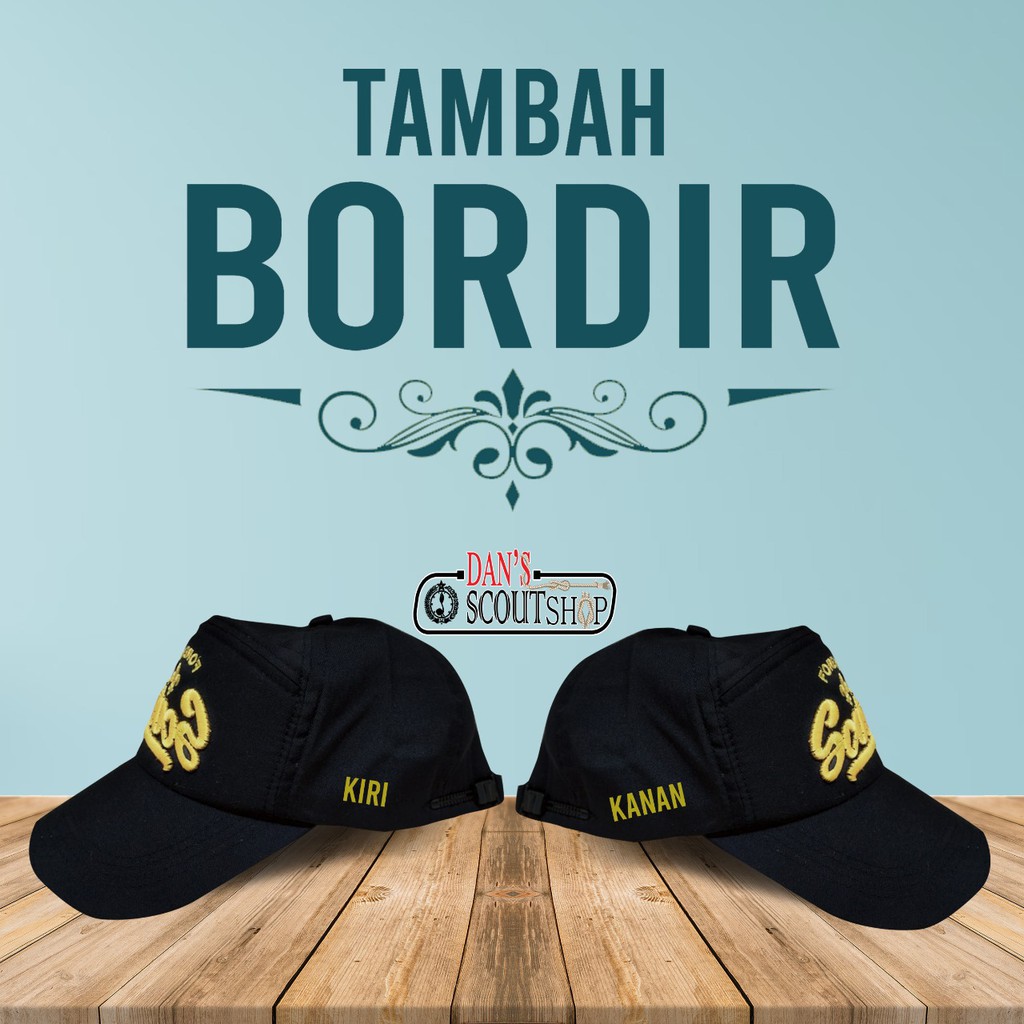 Tambah Bordir Topi Min 20 pcs Produk ini hanya untuk Tambah Bordir Untuk Topi Kiri Kanan atau Depan