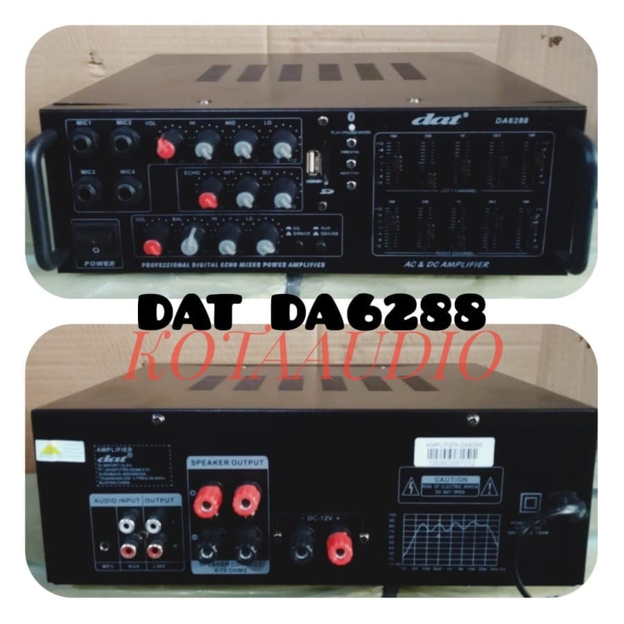 AMPLIFIER DAT DA 6288 AMPLI DAT DA6288 DAT 6288 ORIGINAL USB BLUETOOTH