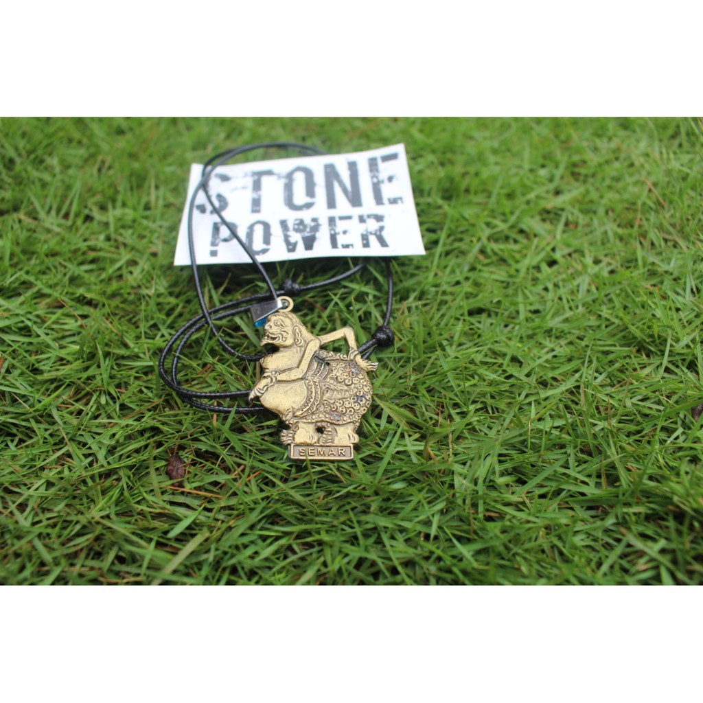 Kalung Tali Bandul Wayang Semar Bahan Kuningan Kalung Tali Universal Cowo Cewe Kalung Anti Air