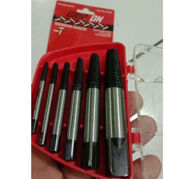 mata tap balik baut patah / rusak grip-on 6 pcs hand tap balik baut patah