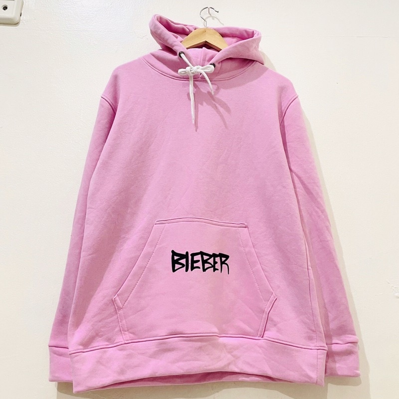 HOODIE H&M BIEBER CHANGES DUCK PINK