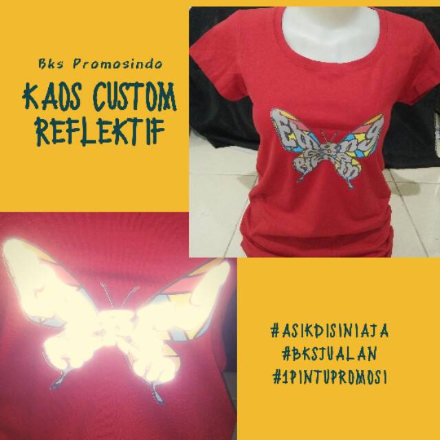kaos custom reflektif