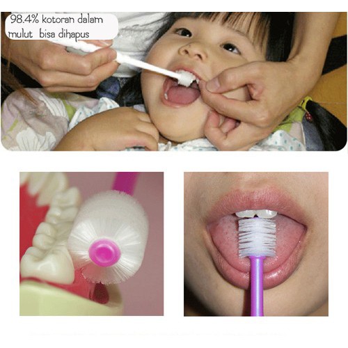 STB Higuchi Sikat Gigi Jepang 360 Derajat Putar Bayi Anak / 360 Do Brush ORIGINAL