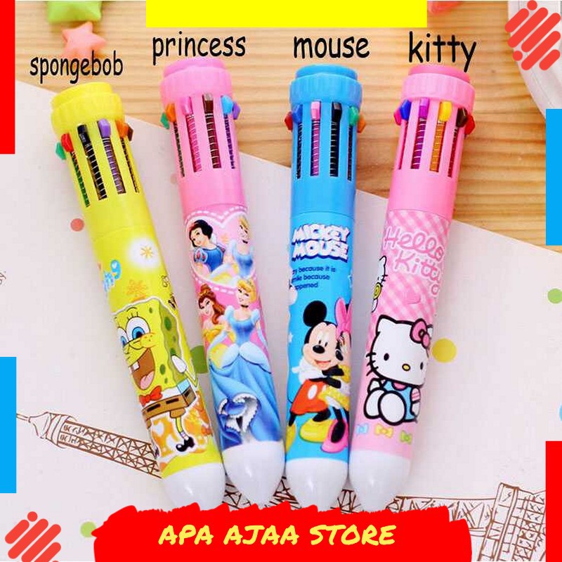 Best Seller ! Pena Ballpoint Multi Warna 10 in 1