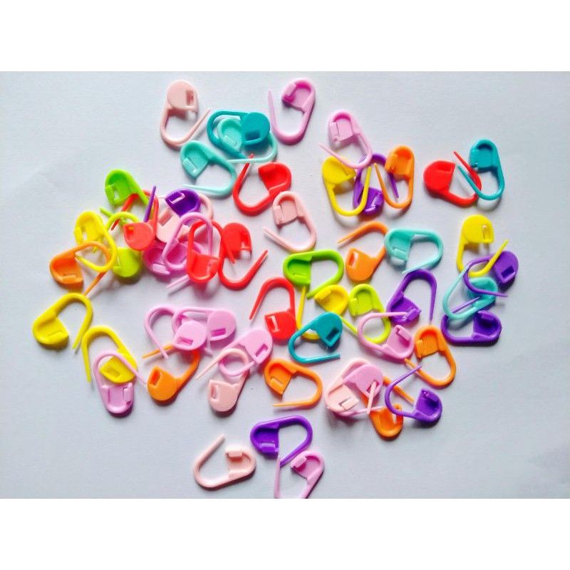 Peniti Hijab Plastik Rainbow isi 10pcs