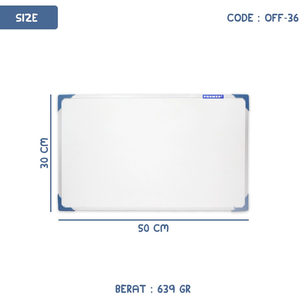 Promes White Board Kecil Papan Tulis Gantung Papan Tulis uk 50x30cm - OFF-36