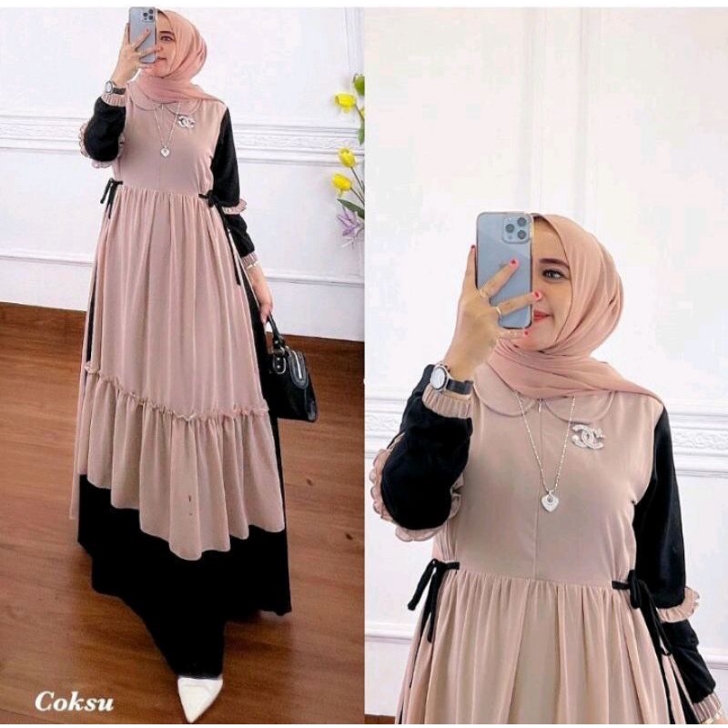 Prianka dress gamis maxy muslim ceruty armany lapis premium