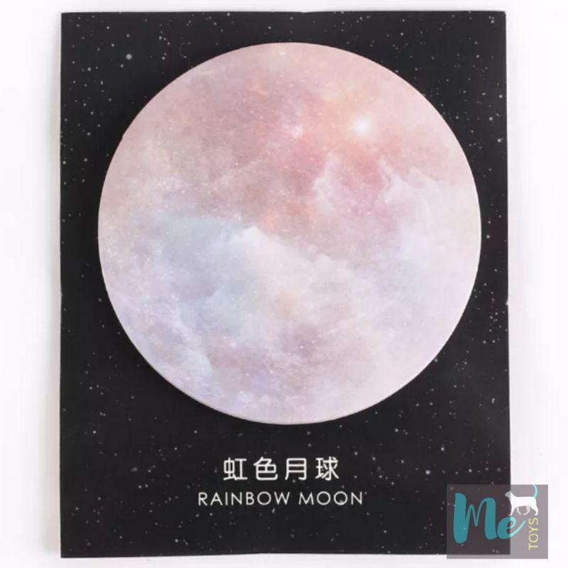 Planet Post-it Notes / Sticky Note Bentuk Planet 1-Rainbow Moon