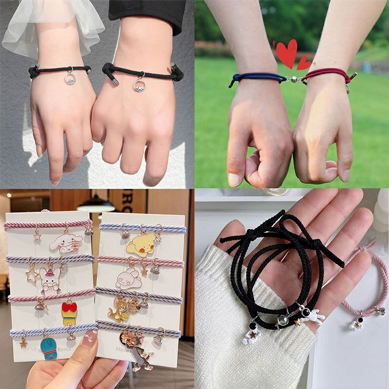 2 pcs gelang magnet/Sepasang Gelang Couple Magnet Gelang Tali Couple Magnet Attract-1