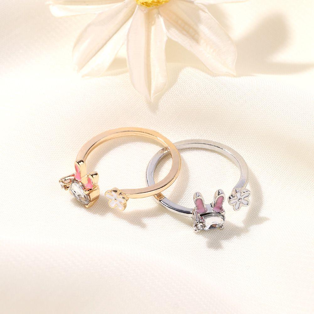 Perhiasan Hadiah Cincin Nanas Adjustable Animal Rings