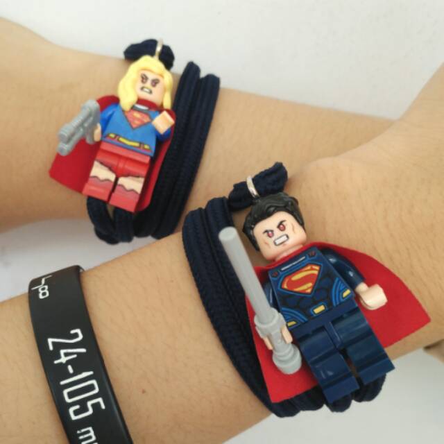 Gelang lego COUPLE (Superman + supergirl)
