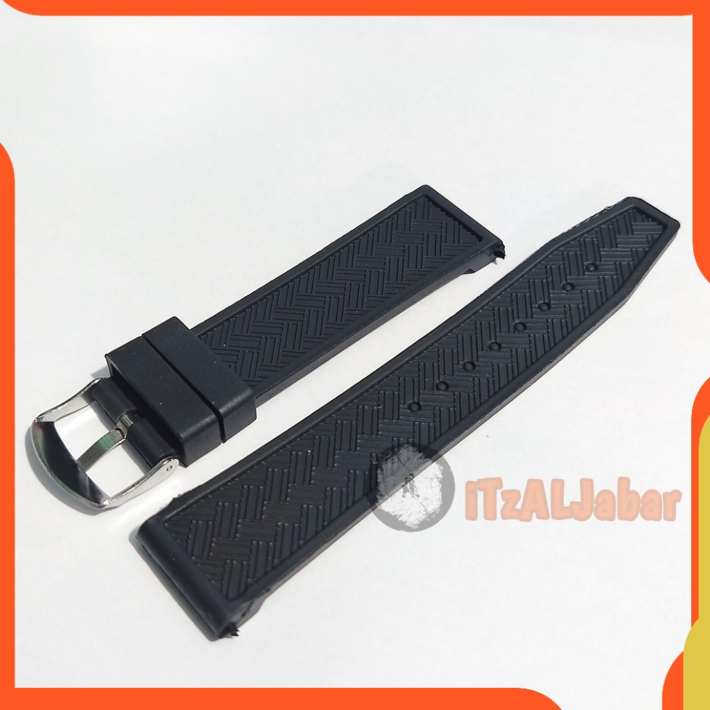 Tali jam tangan karet 22mm rubber strap Tali jam karet 22mm WH131