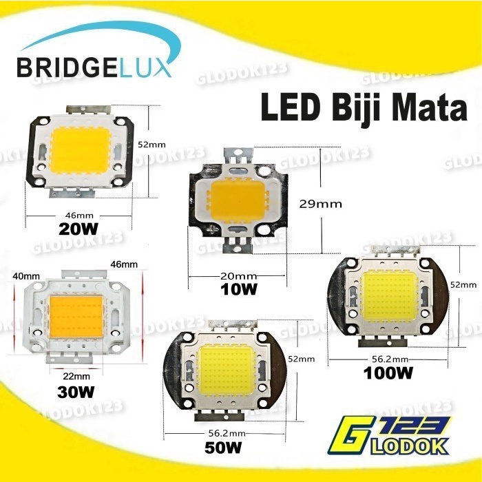 LED Lampu Biji Mata 10 - 100 Watt Super Terang 800LM - 12.000LM Indoor Outdoor