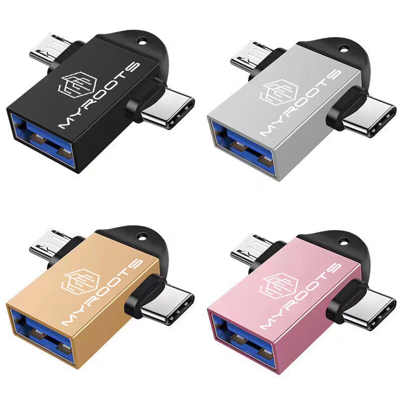 OTG CONVERTER MR-OT02 2 IN 1 USB 3.0 MICRO USB DAN TYPE C - MYROOTS